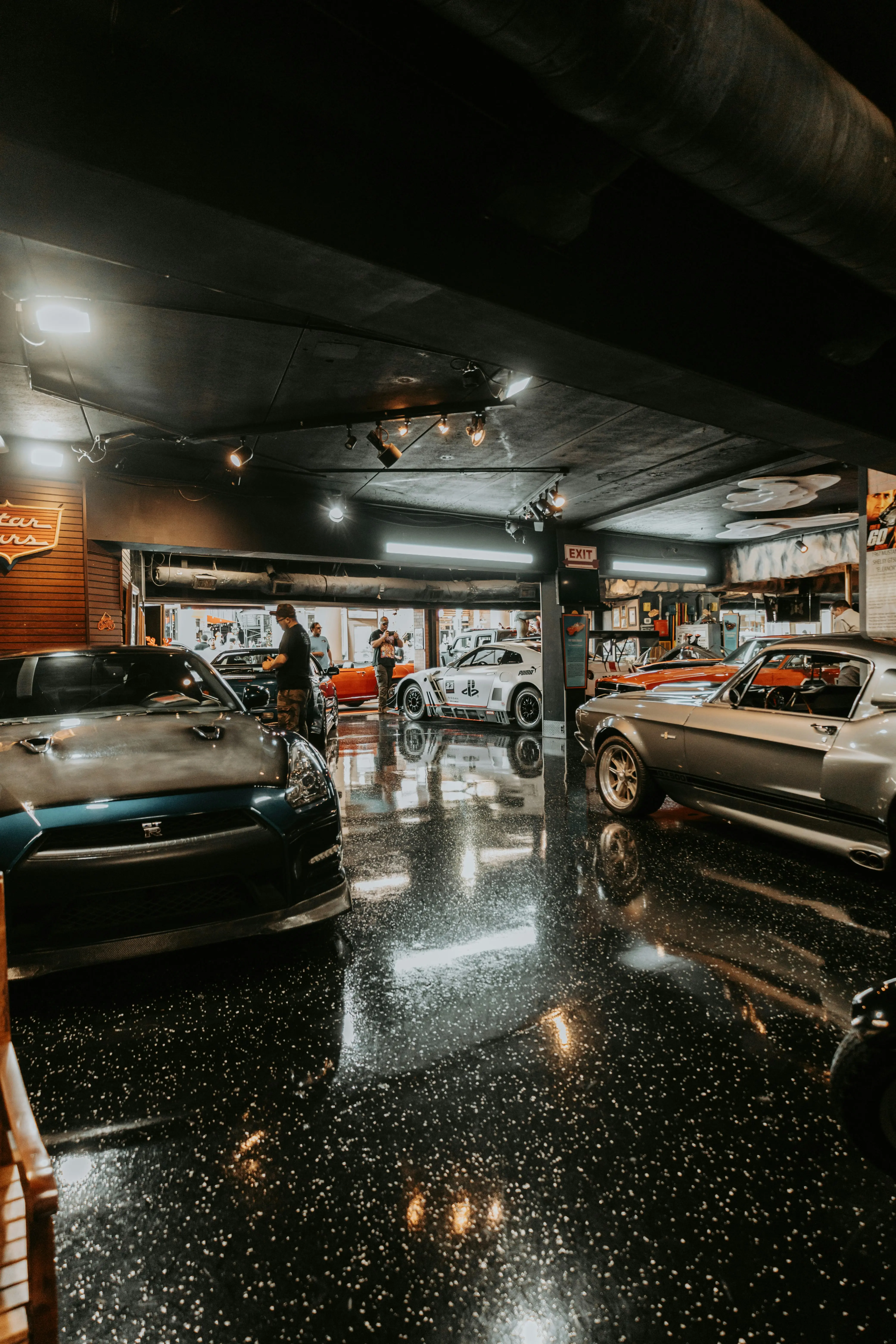 Professional epoxy garage floor coating completed residential home Lake County Florida